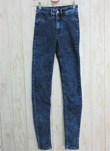 H&M DIVIDED/エイチアンドエム：スキニーデニムパンツ ストレッチ スリム サイズEUR32/US2/レディース/中古/USED