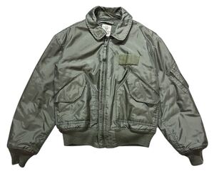 90s ヴィンテージ ■ ALPHA INDUSTRIES INC. アルファ ■ ミリタリー フライトジャケット CWU-45P セージグリーン L