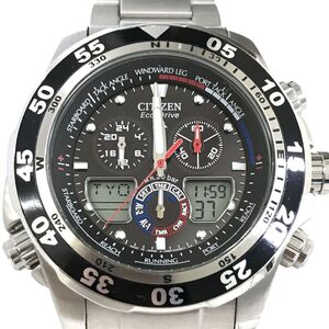 美品 CITIZEN シチズン PROMASTER プロマスター Eco-Drive エコドライブ 腕時計 JR4045-65E ソーラー アナデジ ヨッティング 動作確認済