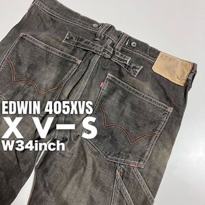 ★希少Painterモデル&リアル感ダメージ！★W34inch=86.36cm☆★EDWIN XV-S Lot No.405XVS★