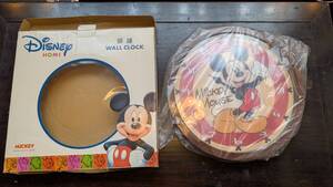 【未使用 上海ディズニーランドの土産品？】ミッキーマウスの掛け時計 Disney HOME 掛鐘 WALL CLOCK No.253