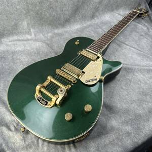 【通電確認済み】 GRETSCH Electromatic G5235TG PRO JET グレッチ エレキギター ケース付き 緑 キャディラックグリーン 欠品あり (KM-038)