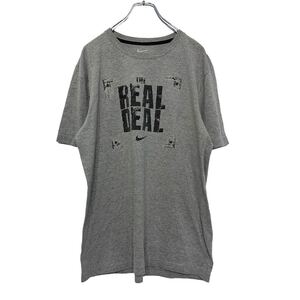 NIKE 半袖 プリントTシャツ Lサイズ ナイキ スポーツ 灰色 グレー 古着卸 アメリカ仕入 a506-6109