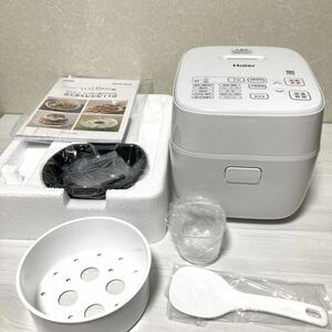 Haier ハイアール 無水かきまぜ自動調理器 ホットデリ 調理容量 1.0L 炊飯 圧力鍋 カレー シチュー スープ 低温調理 ホワイト 3合炊き