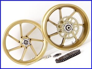 ★ 《W3》良品♪ZRX1200R JB-POWER MAGTAN JB4 マグネシウム鍛造ホイール 前後set♪RK ブラックチェーン＆SUNSTAR スプロケット♪50XXW♪