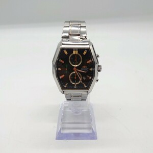 ORIENT オリエント TTAG-C0-B カットガラス メンズ アナログ 腕時計 クロノグラフ デイト グリーン シルバー ロゴ ジャンク tp-23x1280