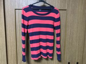 ギャップ GAP 長袖Tシャツ 古着 ネイビー×レッド サイズ　XS