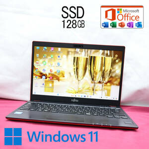 ★美品 SSD128GB★U937/P Webカメラ Celeron 3965U Win11 MS Office 中古品 ノートPC★P72648