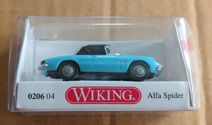 【新品未開封】Wiking◆Alfa Romeo Spider◆初代 アルファロメオ スパイダー 1966年式◆水色◆1/87◆ミニカー◆Nゲージ・サイズ