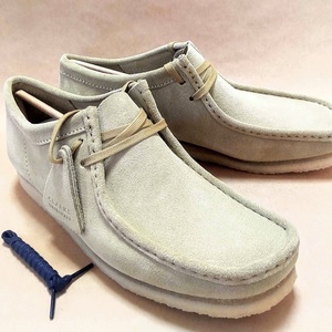 UK7.0 クラークスワラビーロー CLARKS WALLABEE-Lo メープル 替ヒモ付