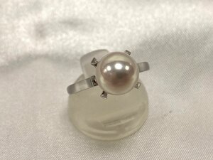 キングラム[01]TASAKI タサキ 田崎 Pt900 真珠 パールリング 15号 8.8mm 5.2g【送料無料】J255