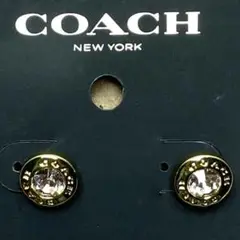 コーチ COACH オープン サークル ストーン ストランド ピアス 新品未使用