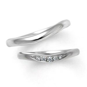結婚指輪 安い プラチナ マリッジリング ダイヤモンド 0.05ct 02760L_02760S