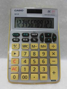 ★レトロ☆CALC★珍品「[送料600円] CASIO 電卓 MZ-20 12桁 約10×15cm EZ USB 時間計算 TWO WAY POWER」現状渡し