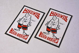 BIRDWELL ★ バードウェル ★ BIRDIE ★ BEACH BRITCHES ★ ステッカー ★ 2枚セット ★ カリフォルニア ★ 中古品 ★ 未使用 ★