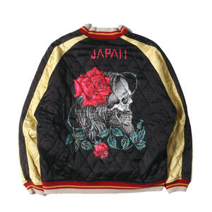 美品 SAINT MICHAEL 23AW 90着限定 WILDSIDE YOHJI YAMAMOTO スカルローズ リバーシブル スカジャン SKULL SUKA JACKET ブラック L