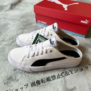 26.0cm 新品 PUMA プーマ バリ ミュール スリッポン 白 ホワイト 黒 ブラック Bari mule スニーカー シューズ サンダル メンズ 371318-02