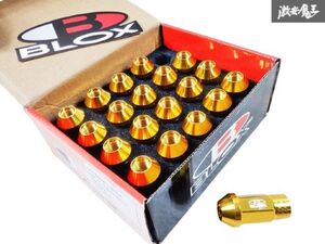 ★未使用★BLOX ホイールナット レーシングナット アルミ M12×1.5 20個 ゴールド ステッカー付 トヨタ マツダ ホンダ 即納 棚