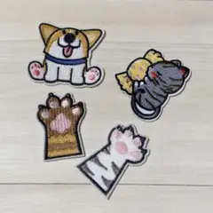 ❤️未使用❤️アイロン 刺繡ワッペン かわいい パッチ補修 犬 猫 アニマル