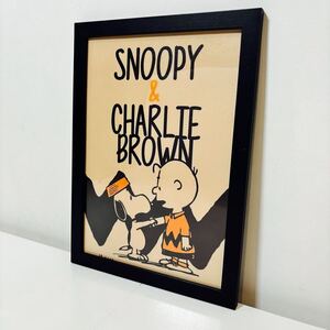 【黒額付きポスター】スヌーピー PEANUTS ピーナッツ 16 握手