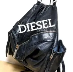 ca24.  DIESEL リュック バックパック 牛革 薄い黒色