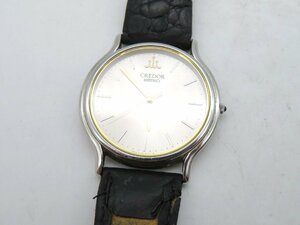 \1◆稼働◆ SEIKO 8J81-6A30 CREDOR シルバー クオーツ ユニセックス 腕時計 S50701