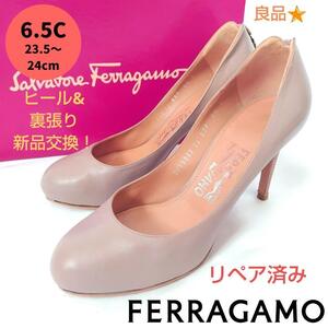 良品箱付き☆フェラガモ【Ferragamo】ヴァラプレート 美脚 パンプス