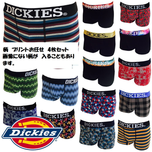 タグ付き　 Dickies ディッキーズ ボクサーパンツ 下着 メンズ ブリーフトランクス　4枚　天竺　LL