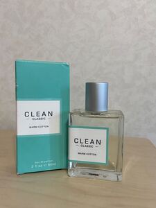 CLEAN クリーン WARM COTTON ウォームコットン 60mL 香水　満タンに近いお品物　定形外発送450円　オードパルファム EDP 