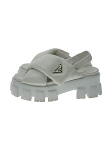 PRADA◆モノリス/サンダル/36.5/WHT