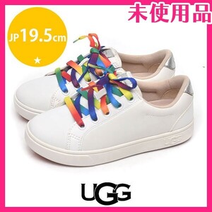 新品未使用品 アグオーストラリア UGG Australia キッズ ガール ボーイ 1117453K ローカット スニーカー ホワイト 白 JP19.5cm sh24-1220