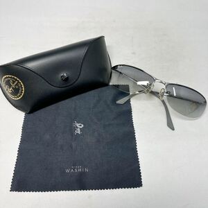 【新品同様】レイバン RayBan RB 3719 003/11 6315 シルバーチタンハーフリム、シルバーチタンテンプル　メガネ　サングラス　rb246203