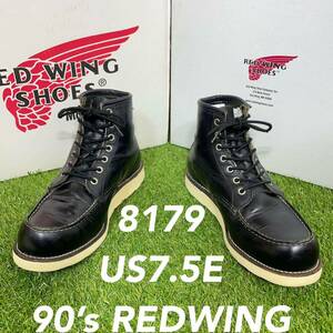 【安心品質0676】廃盤8179レッドウイングＲＥＤＷＩＮＧブーツ7.5送料無料ブーツ 