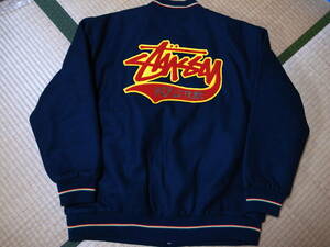 【送料無料】激レア・稀少★STUSSY ステューシー★名古屋 ANNEX 10th Anniversary 刺繍ワッペン スタジャン★ブラック★M