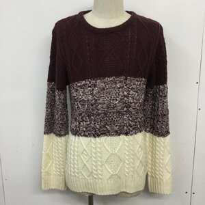 CIAOPANIC L チャオパニック ニット、セーター 長袖 56631-322-21 クルーネック ケーブル編み Knit Sweater 10062557