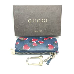 グッチ　GUCCI　ハートビート　キーケース　小銭入れ　コインケース　キーフック　箱付き　メモ４▲