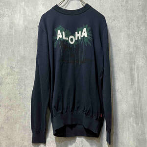 FRED SEGAL ALOHA LONG SLEEVE KNIT NAVY size L 長袖ニット ネイビー フレッド・シーガル