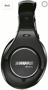 Shure SRH840 Professional Monitoring Headphones Optimized for Critical Listening and Studio Monitoring, Developed for Professional