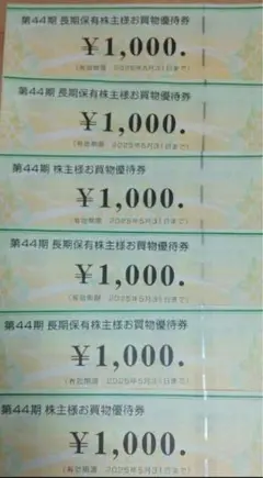 6,000円分　ビックカメラ株主優待券