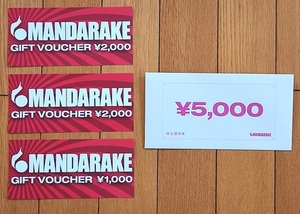 ★まんだらけ株主優待券5000円分★