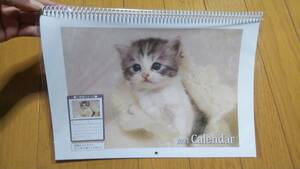 2021年 かわいい 猫ちゃん ねこ 子猫 ネコ 壁掛けカレンダー 見開き A3サイズ 新品
