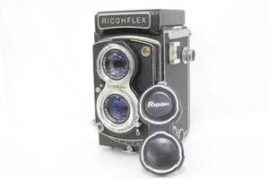 【返品保証】 リコー RicohFLEX RICONAR 8cm F3.5 キャップ付き 二眼カメラ v7732