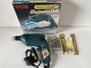 ⑯t392◆RYOBI リョービ◆マイ振動ドリル MPD-10VR 電動工具 ドライバー ドリル ビット付き