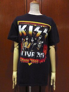 ビンテージ2000’s●KISSコットンツアーTシャツ黒size S●240805m3-m-tsh-bnキッストップスメンズ古着