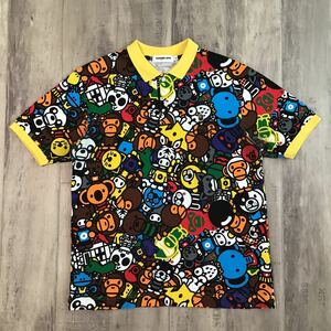 マイロ アニマル サファリ ポロシャツ Lサイズ a bathing ape BAPE milo animal Safari エイプ ベイプ アベイシングエイプ NIGO w6875