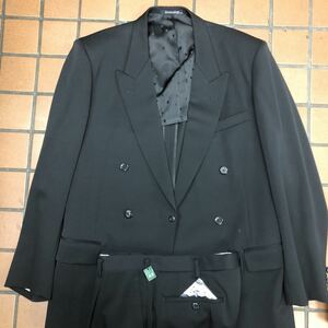 【価格破壊】超高級礼服/新品 Miyukiフォーマルスーツ/ウール100%/ブラックダブル/ サイズA8/1タック/極厚高級純毛生地/最高品質