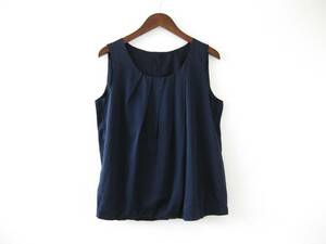 即決☆トゥモローランドBALLSEY☆ブラウス☆ノースリーブ☆NAVY☆38(M)☆コットン混☆シャツ☆ボールジィ☆