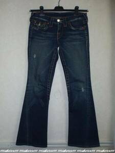 美品 TRUE RELIGION ブーツカット デニム 25 トゥルーレリジョン