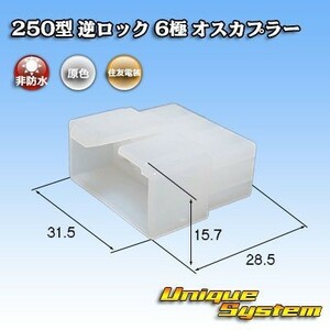 住友電装 250型 逆ロック 6極 オスカプラー コネクター