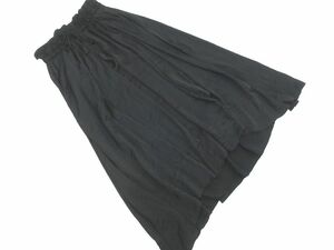 ネコポスOK ZARA basic ザラ ベーシック サテン ロング スカート sizeS/黒 ■◇ ☆ ega2 レディース